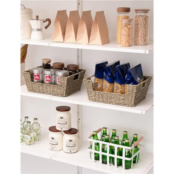 Seagrass Wicker Baskets for Storage, Pantry Baskets Organization and Storage - Picture 6 of 7